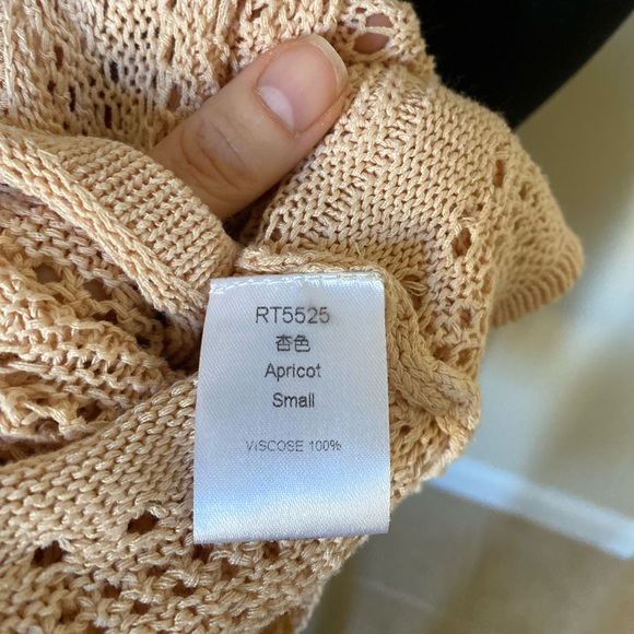 Crochet Drawstring Swimsuit Coverup - Picture 7 of 7